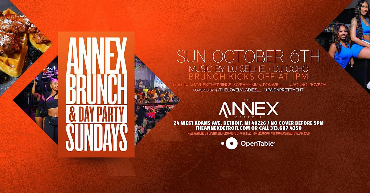 Sunday Brunch and Day Party on October 6