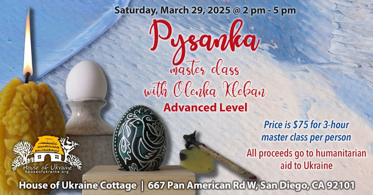 Pysanka Master Class With Olenka Kleban: Advanced level