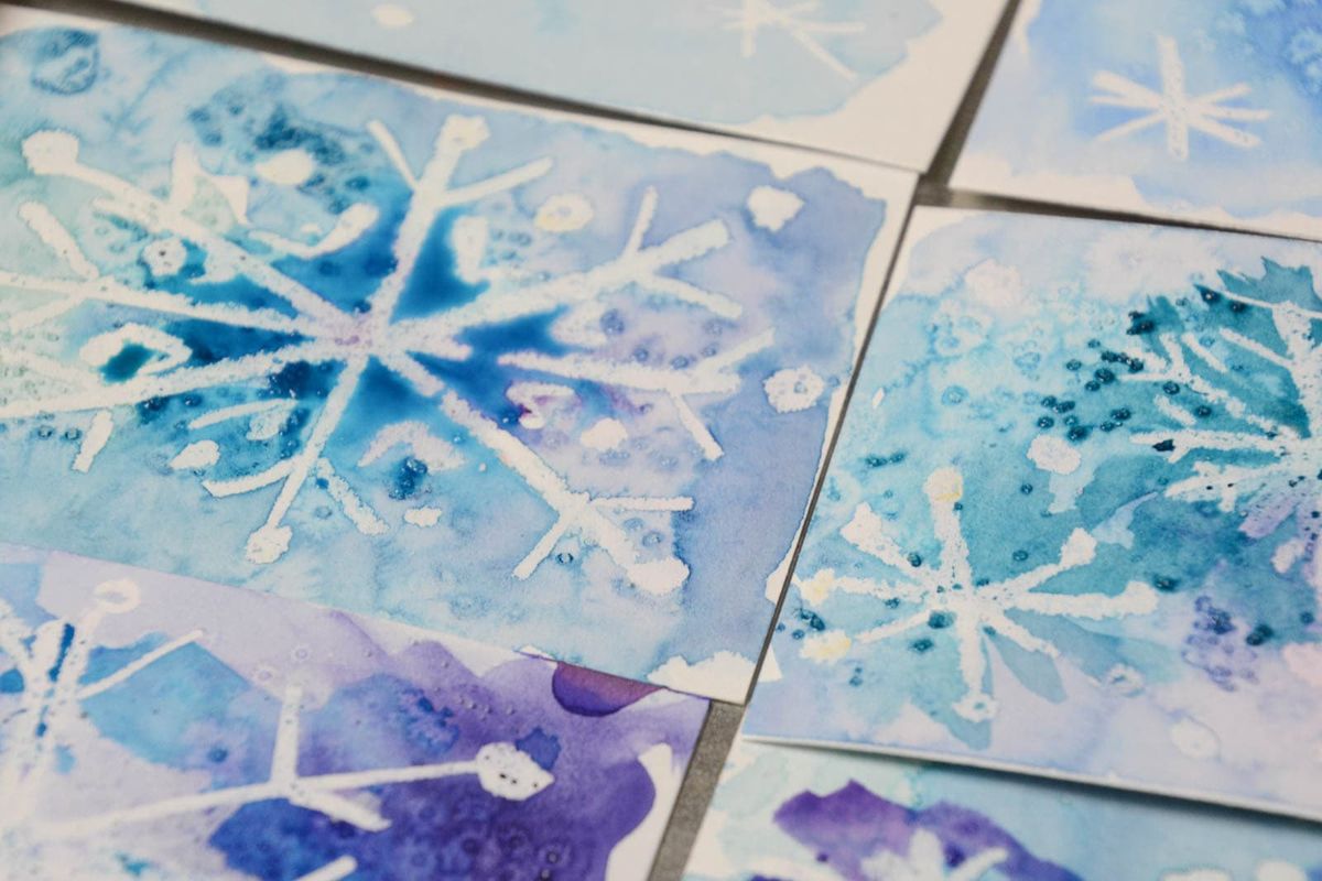 Teen Crafternoon: Watercolor Snowflake Art