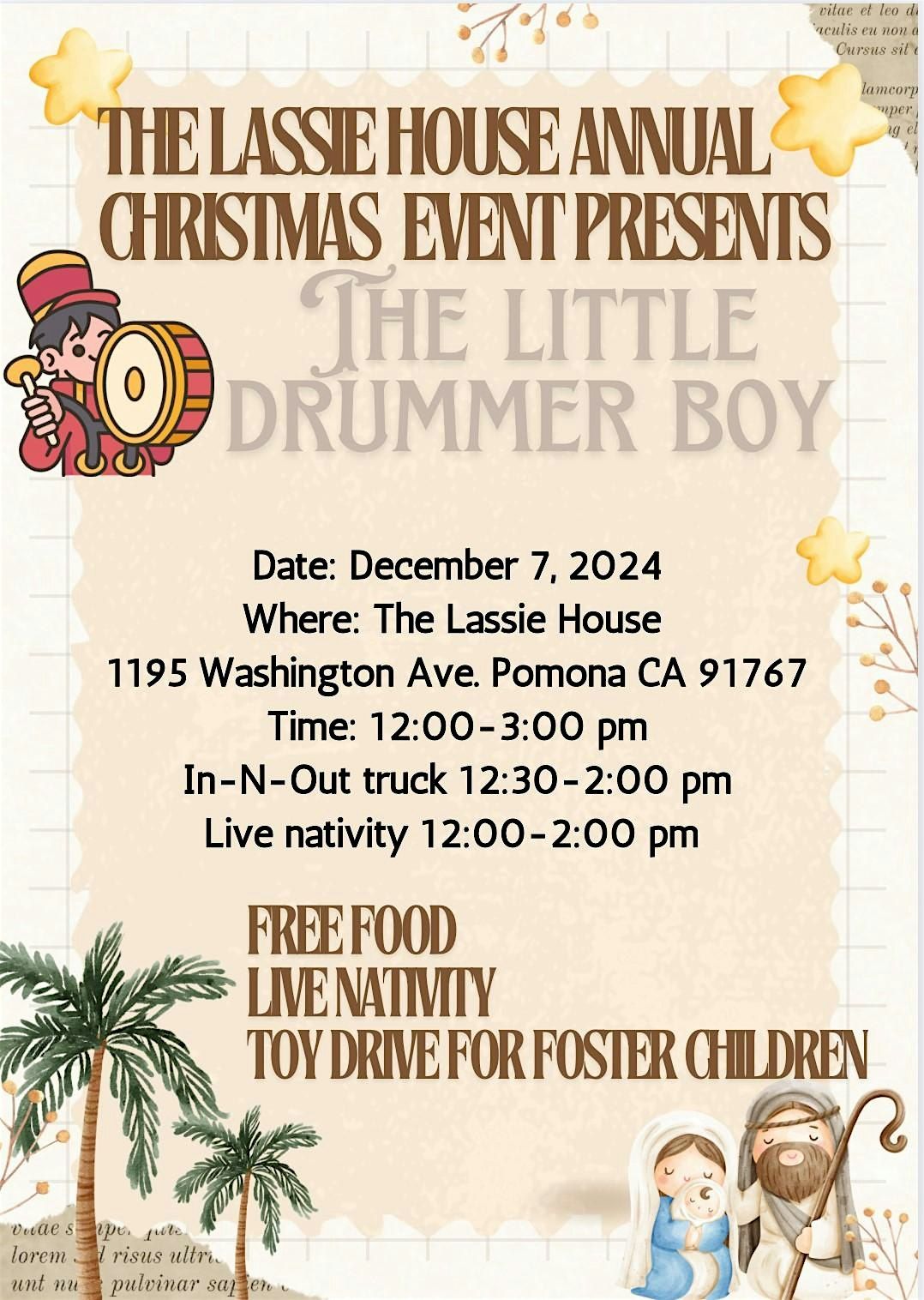 The Lassie House Presents: The Little Drummer Boy Community Christmas Party