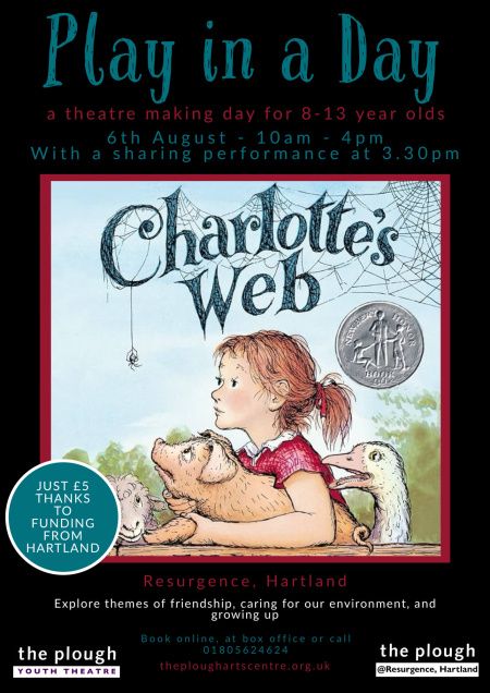 Play in a Day 'Charlottes Web' - 8-13 yrs at Resurgence