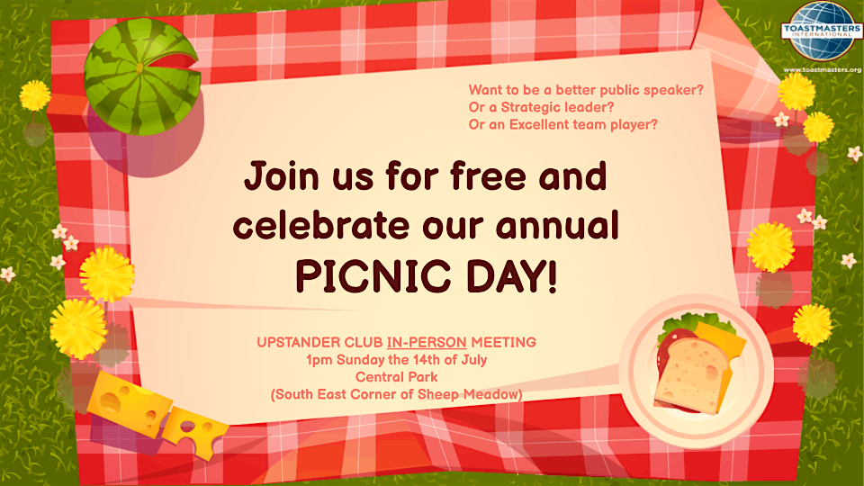 Upstander Toastmasters Annual Picnic Day