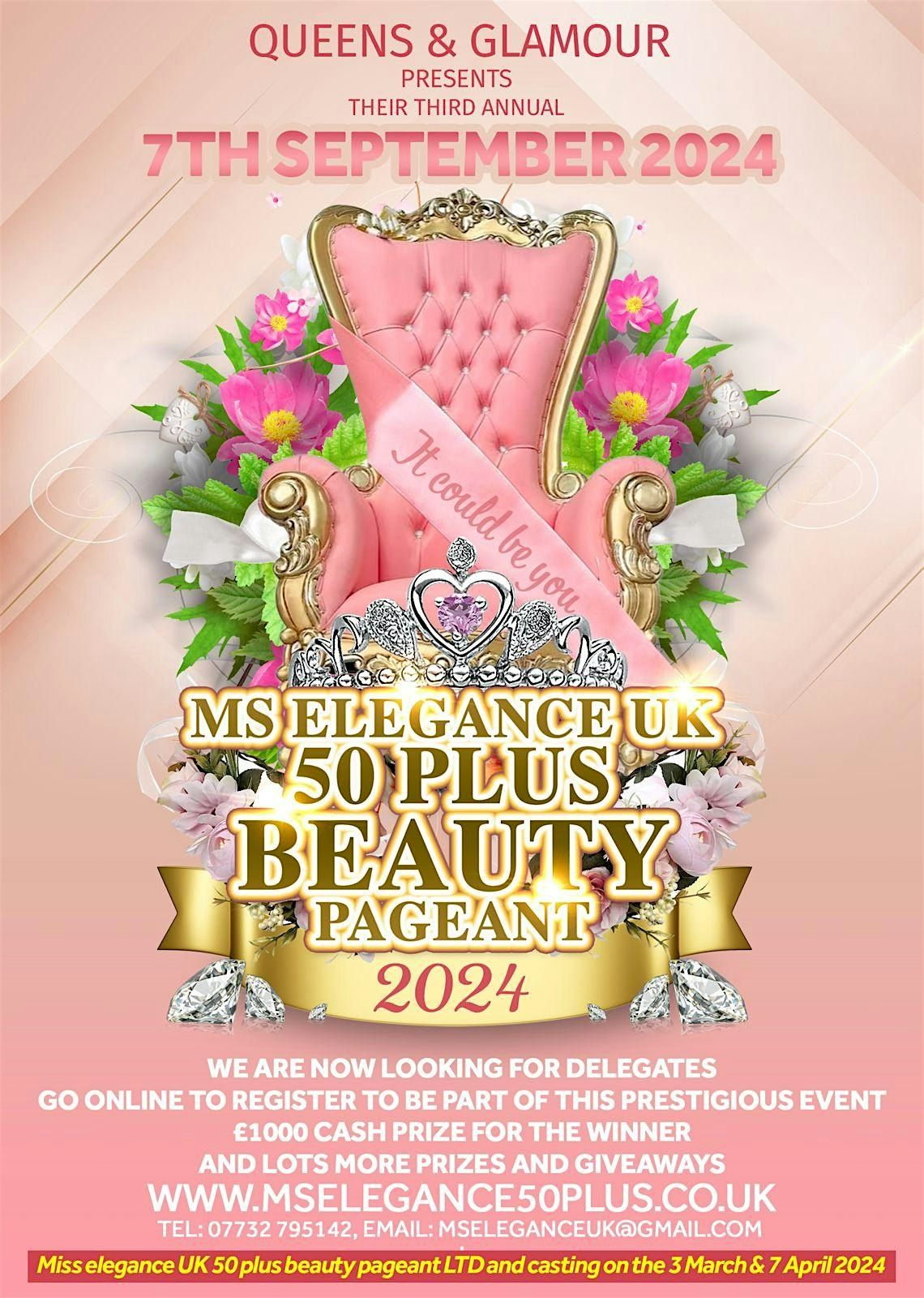 Ms Elegance UK 50 plus Beauty Pageant 2024