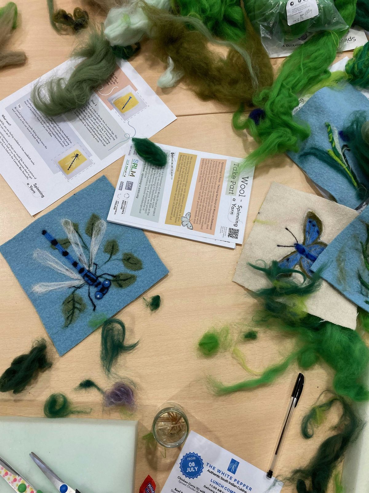 Needle felting at Taunton Together with artist Luan MacDonald