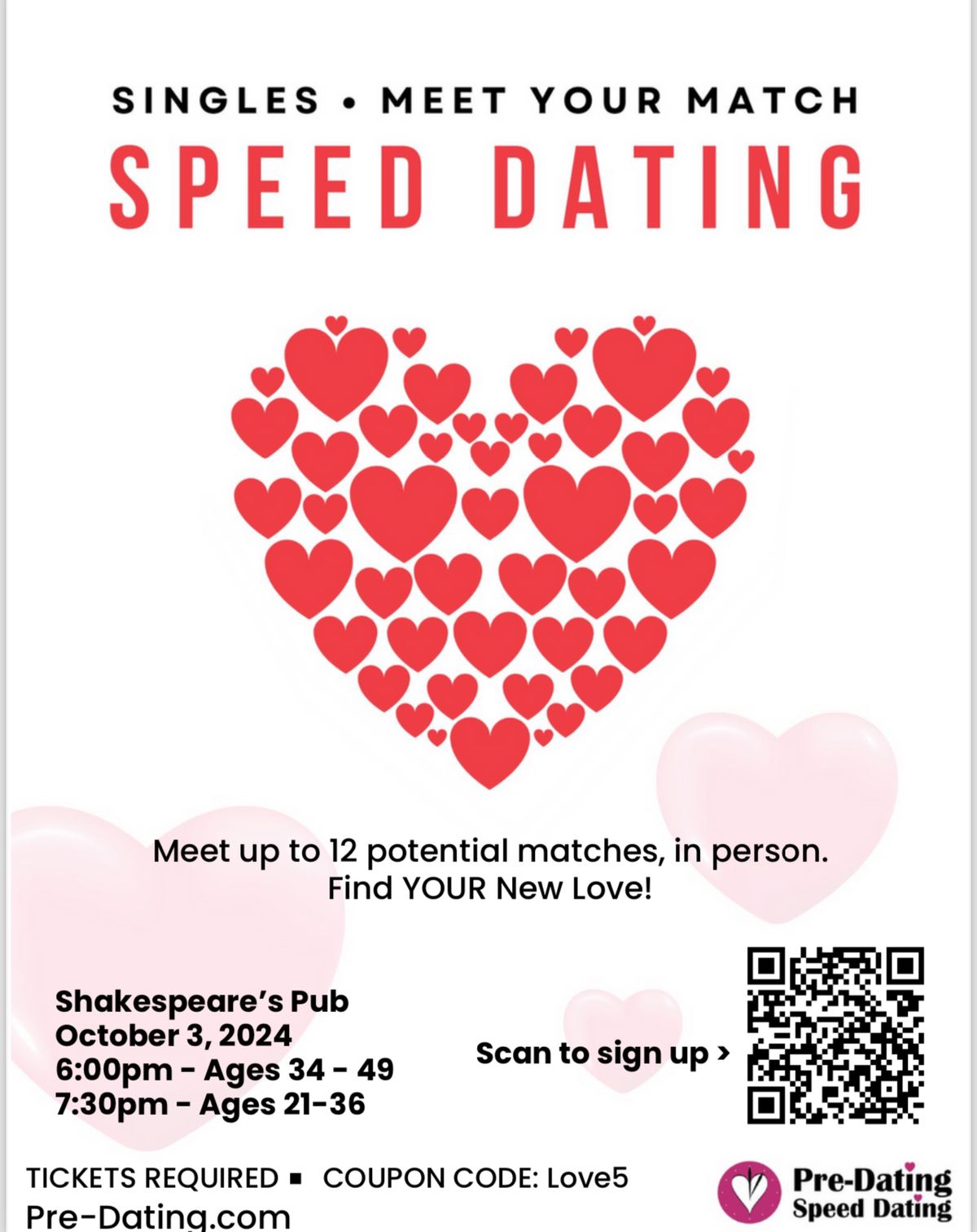 Speed Dating at Shakespeare's!  