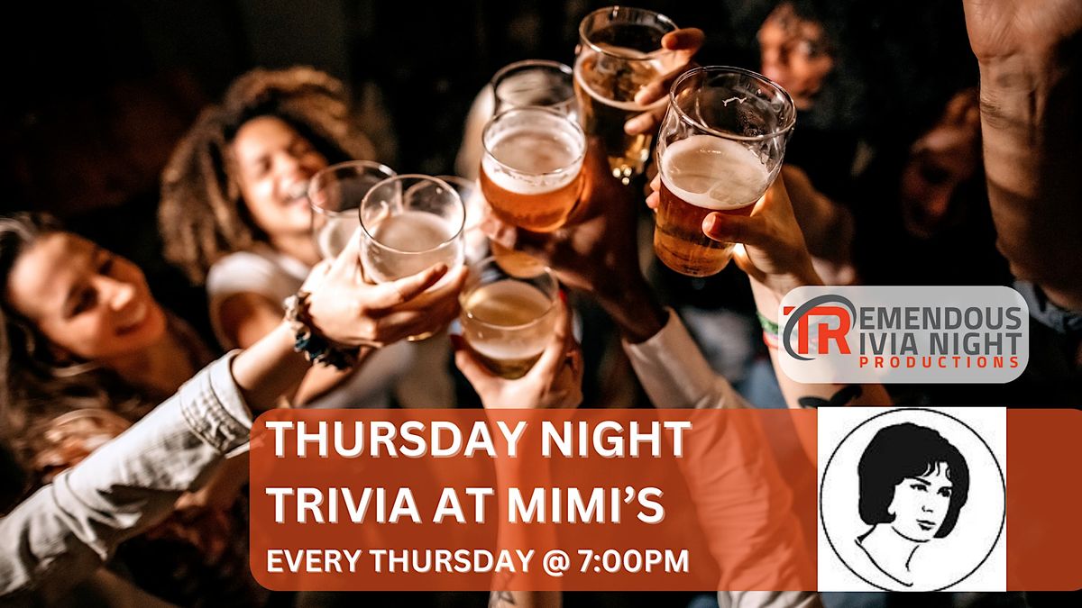 Thursday Night Trivia at Mimi's Pub Edmonton!
