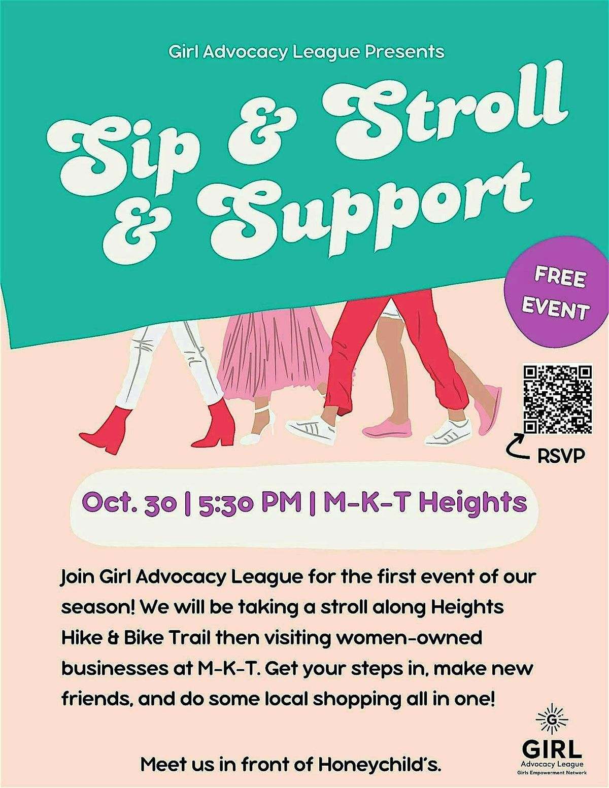 Sip & Stroll & Support: A Gal Walk