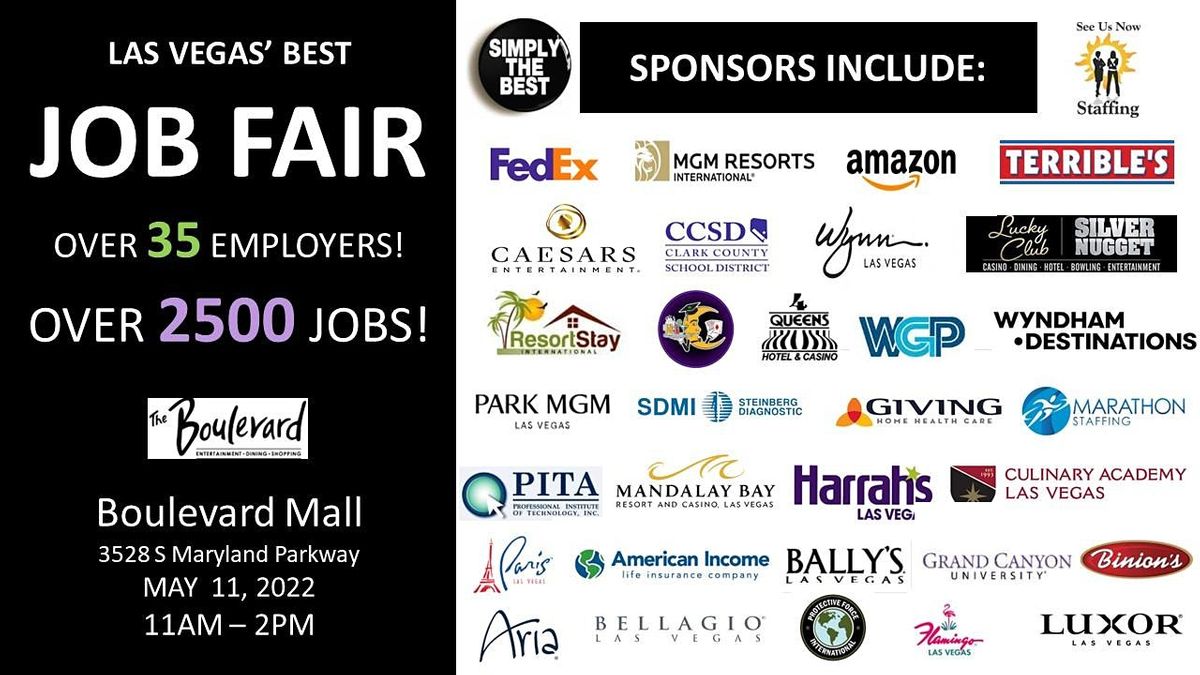 Las Vegas Job Fair- May 11, 2022 @ Boulevard Mall