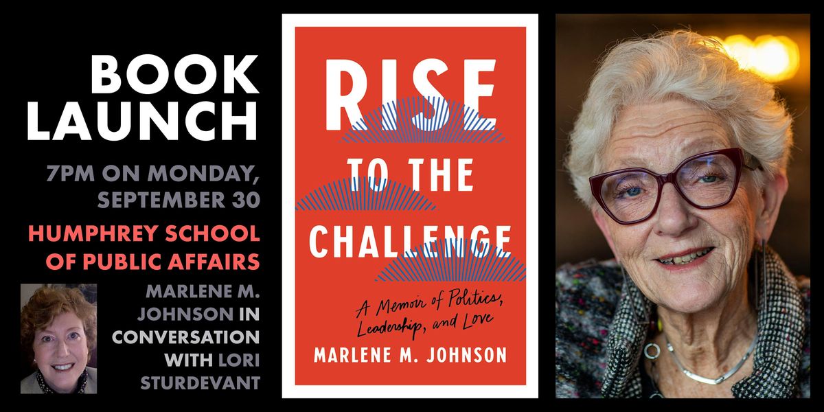 RISE TO THE CHALLENGE  book launch with Marlene M. Johnson