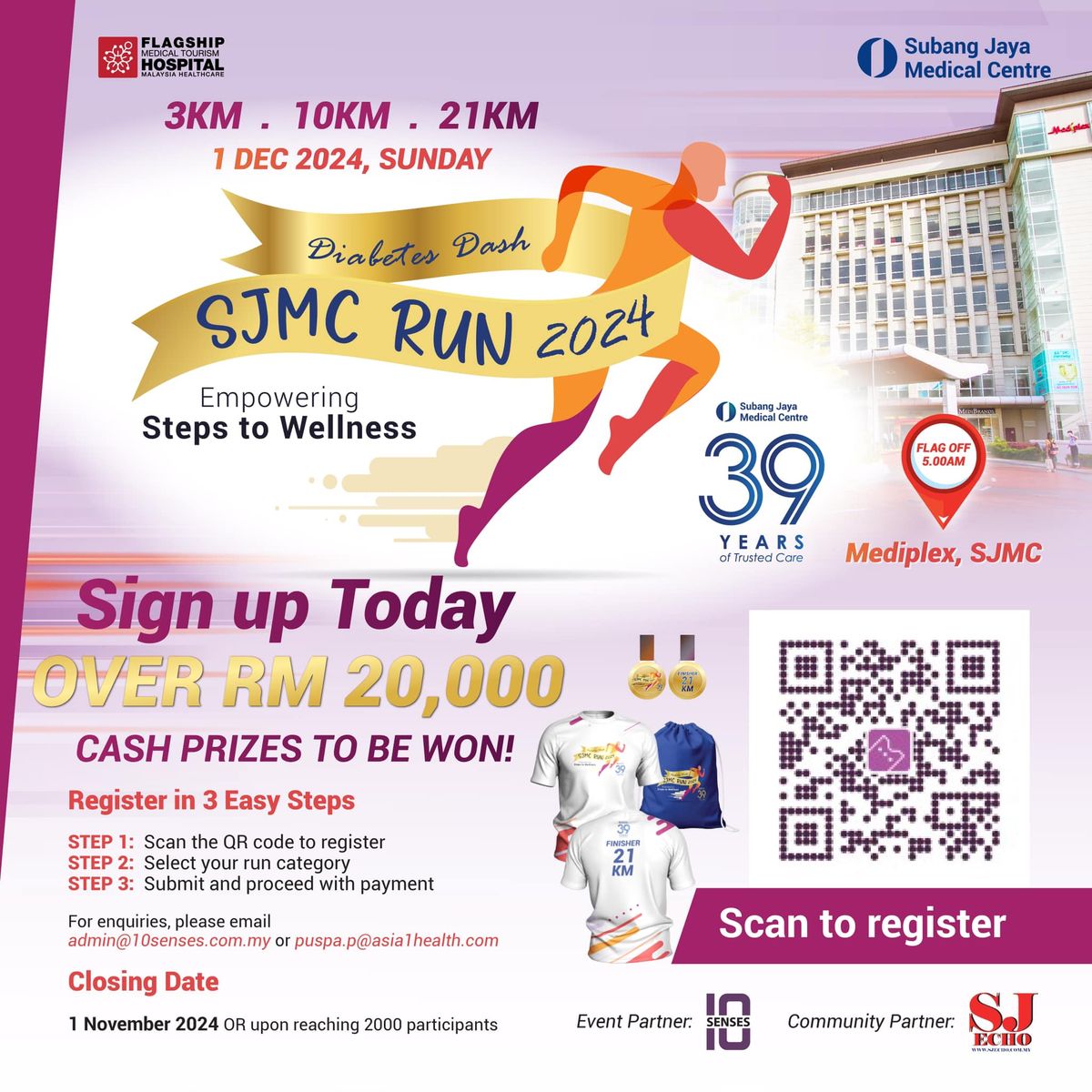 SJMC Run 2024: Diabetes Dash - Empowering Steps to Wellness!