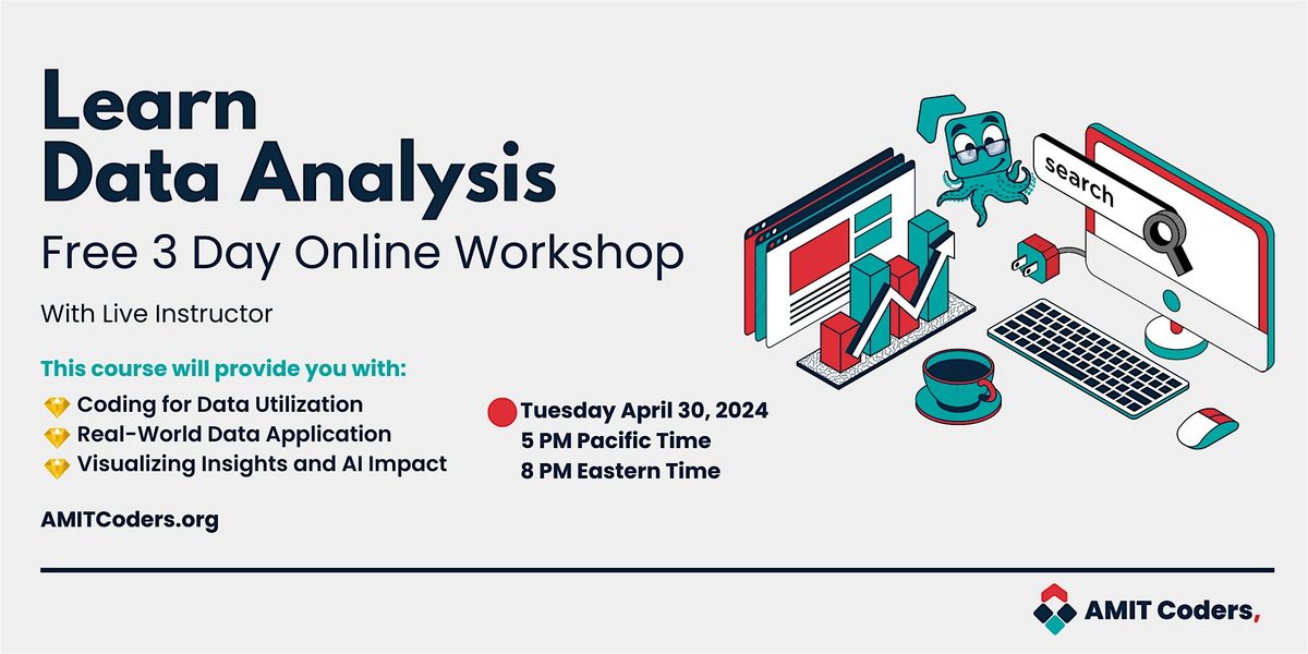 Free 3 Day Online Introduction Workshop on Data Analysis