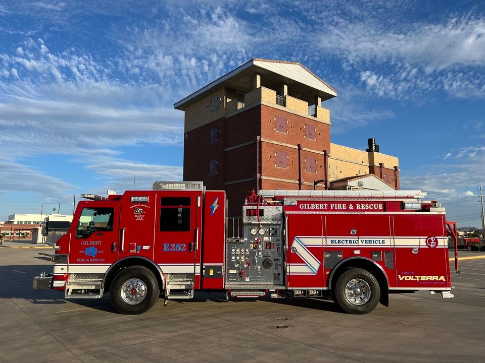 Gilbert Fire And Rescue Electric Fire Truck Push In Ceremony Gilbert Fire Station No 2 27 5193