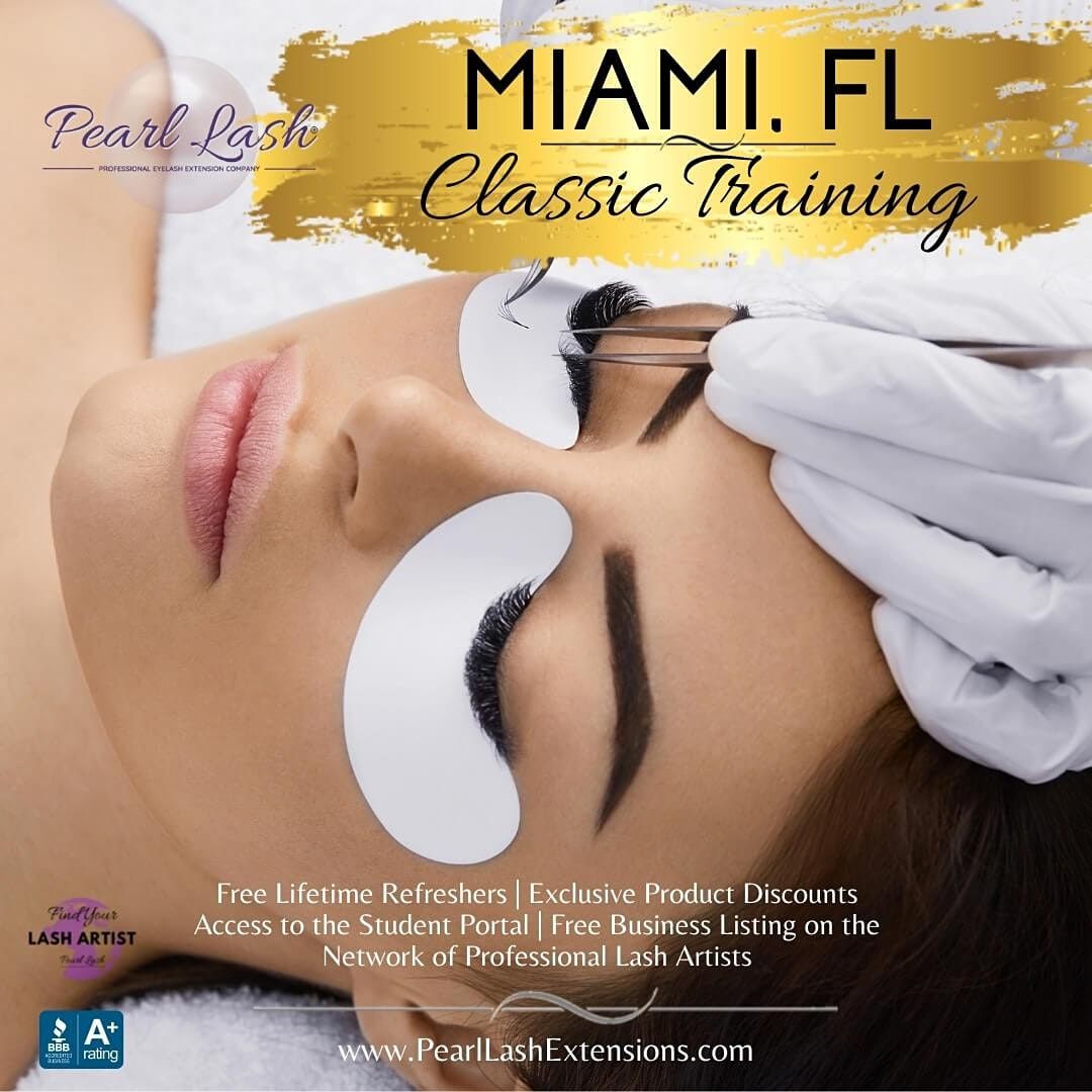 Eyelash Extension Training by Pearl Lash Miami, FL