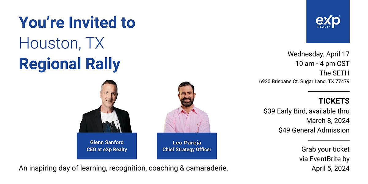 eXp Houston Regional Event, The SETH, Sugar Land, 17 April 2024