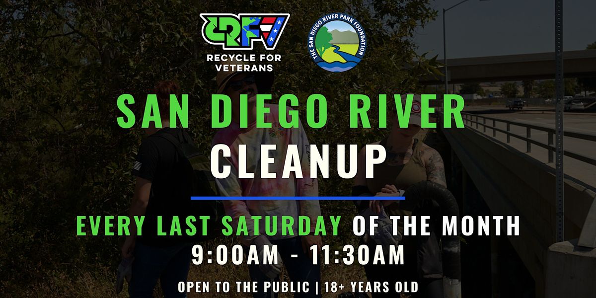 San Diego River Cleanup with Local Veterans & Community