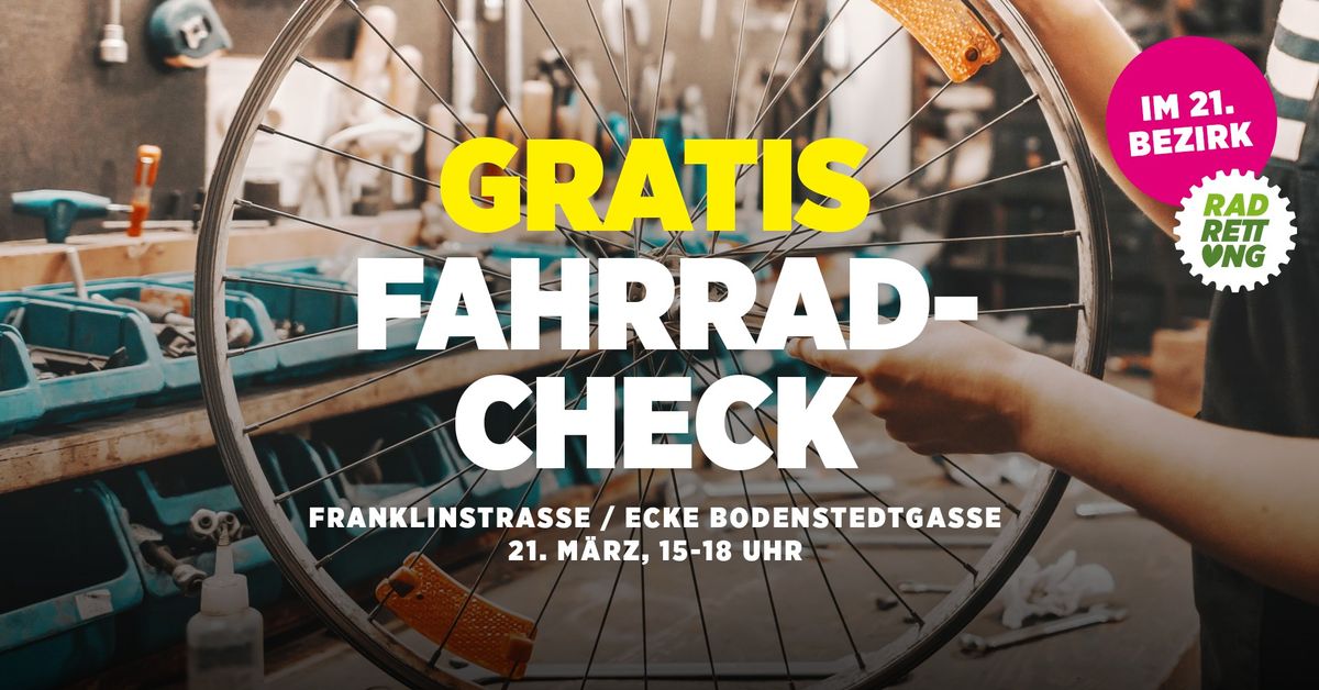 \ud83d\udeb2 GRATIS FAHRRAD CHECK | Die Gr\u00fcne Radrettung in Floridsdorf