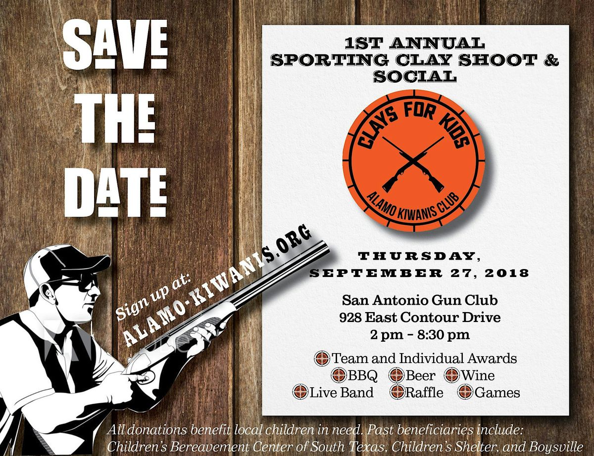 Alamo Kiwanis Club's 6th Clays for Kids Sporting Clay Shoot & Social