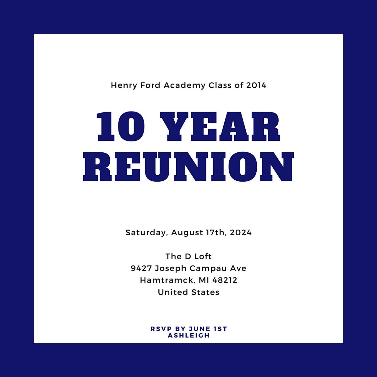 HFA Class of 2014 10 Year Reunion