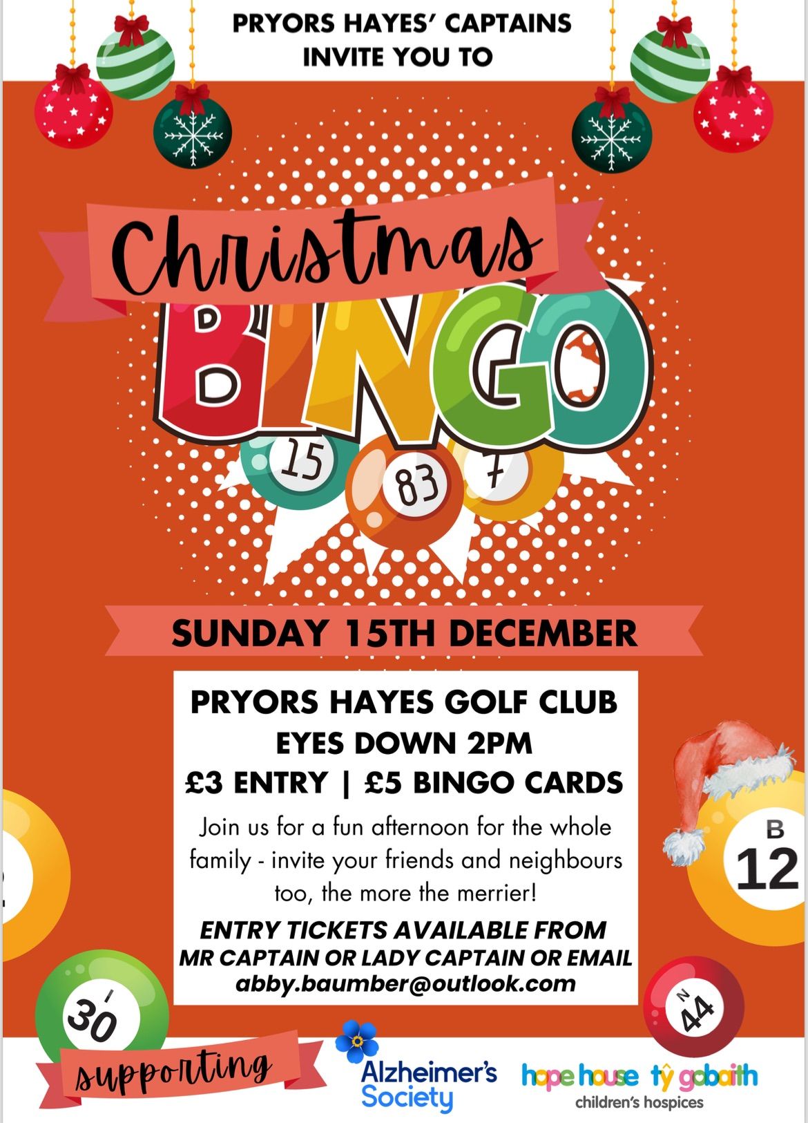 Charity Christmas Bingo