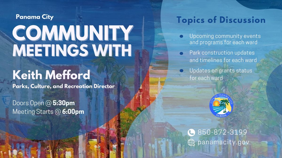 Ward 3: Community Meetings with Parks, Culture, and Recreation Department