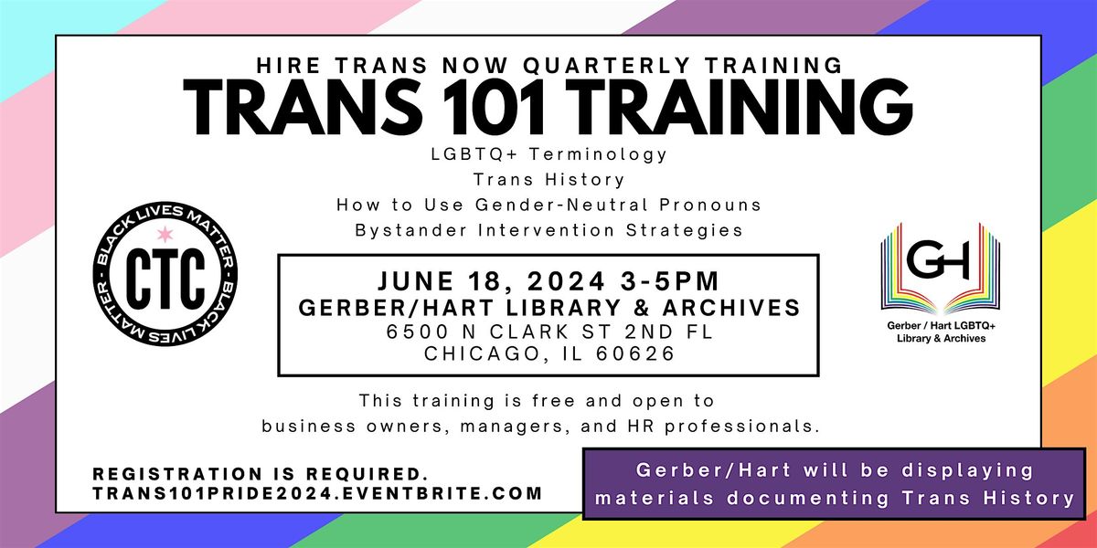 Trans 101 Training: Pride 2024