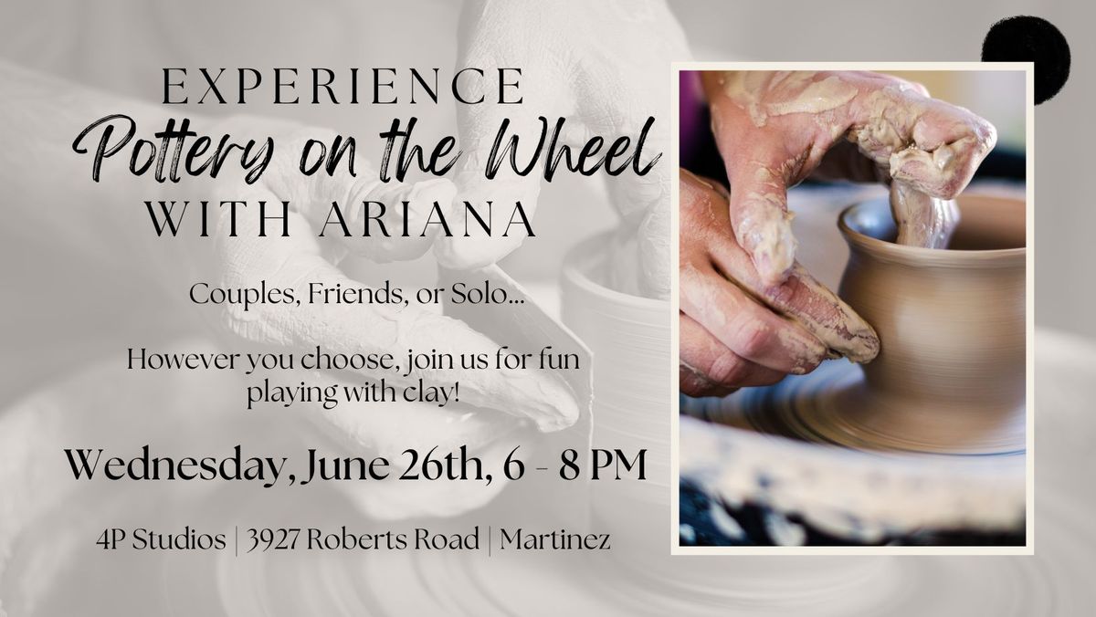 WORKSHOP: Pottery on the Wheel Experience with Ariana