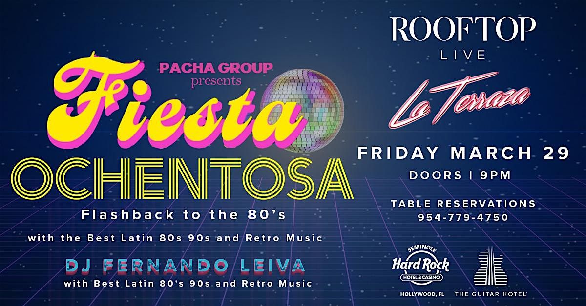 Fiesta Ochentosa I love the 80's Friday MARCH 30th @ ROOFTOP LIVE!