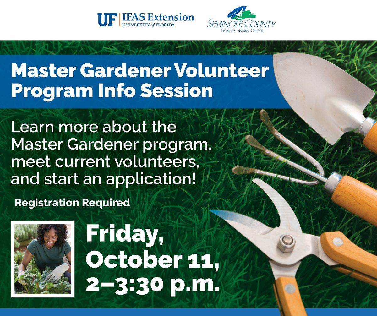 Master Gardener Volunteer Program Info Session and Meet and Greet