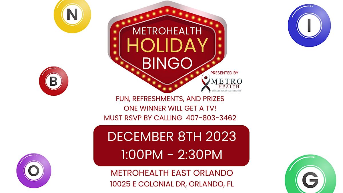 Metro Health Holiday Free Bingo