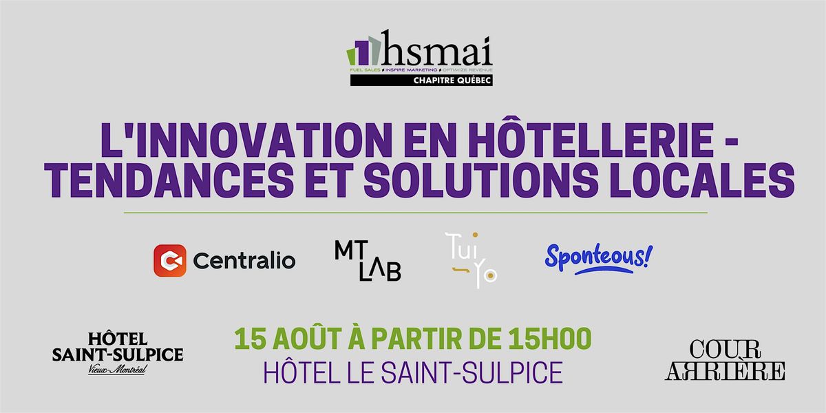 L'innovation en h\u00f4tellerie - Tendances et solutions locales