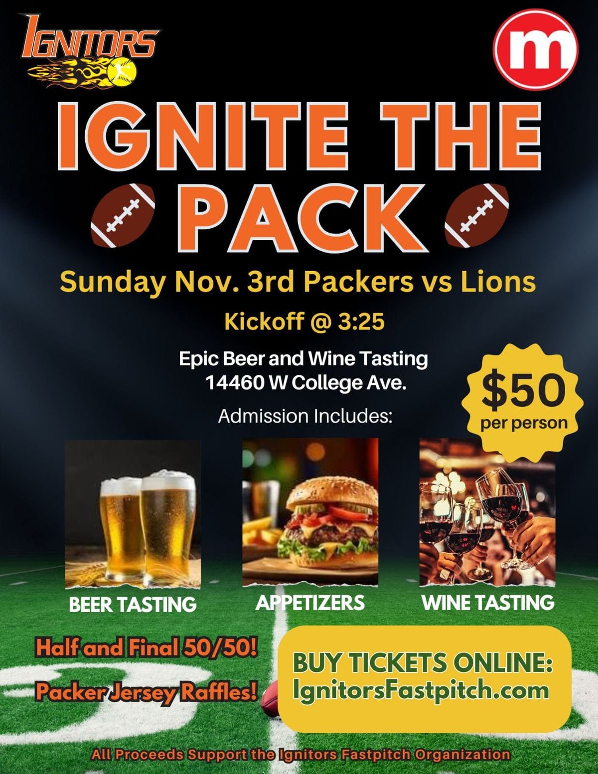 Ignite the Pack Beer and Wine Tasting