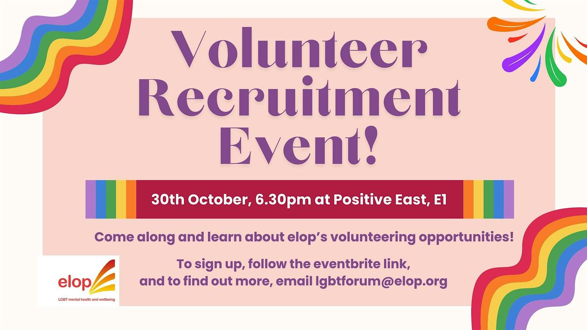 elop Volunteer Recruitment Event