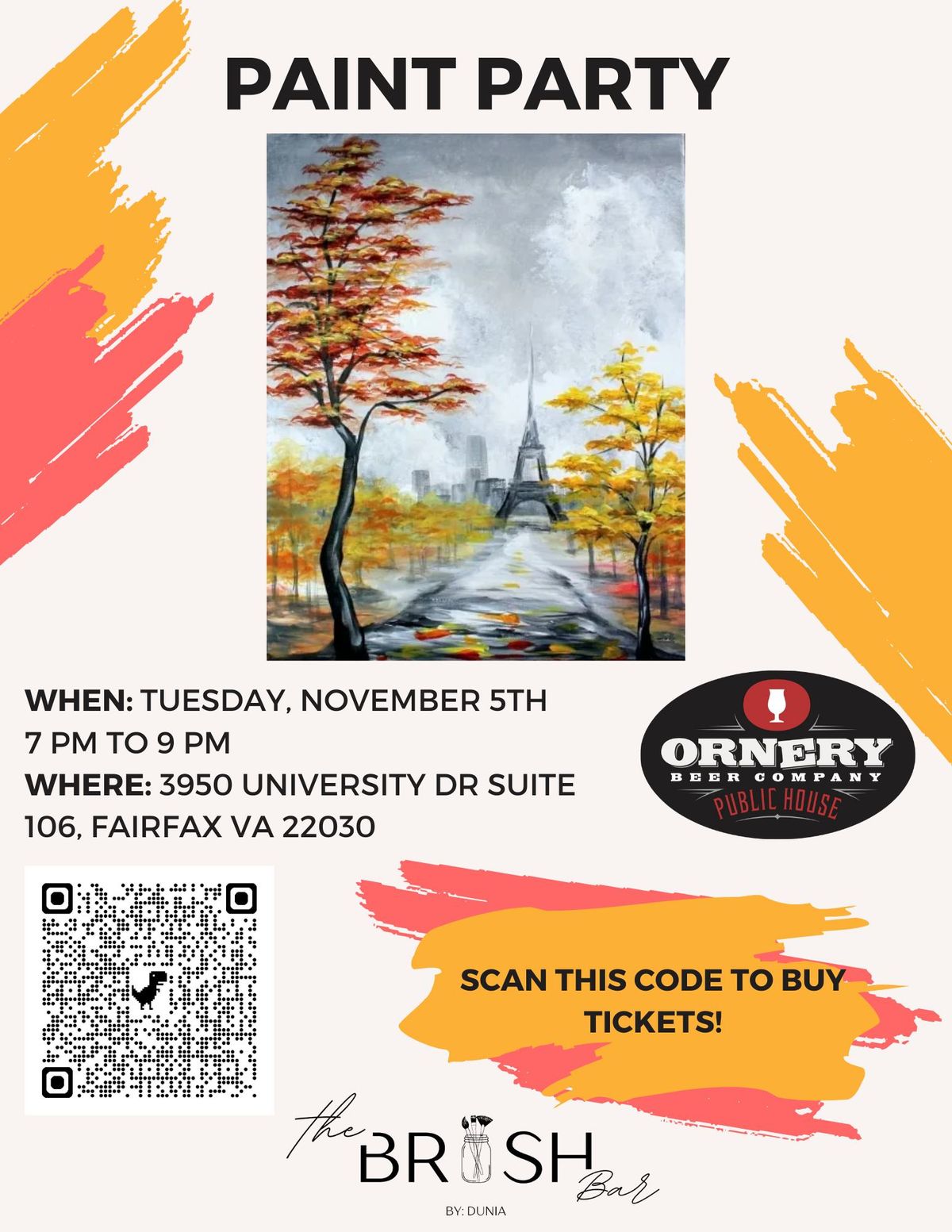 Paint Party at Ornery Beer Company - Fairfax, VA! 