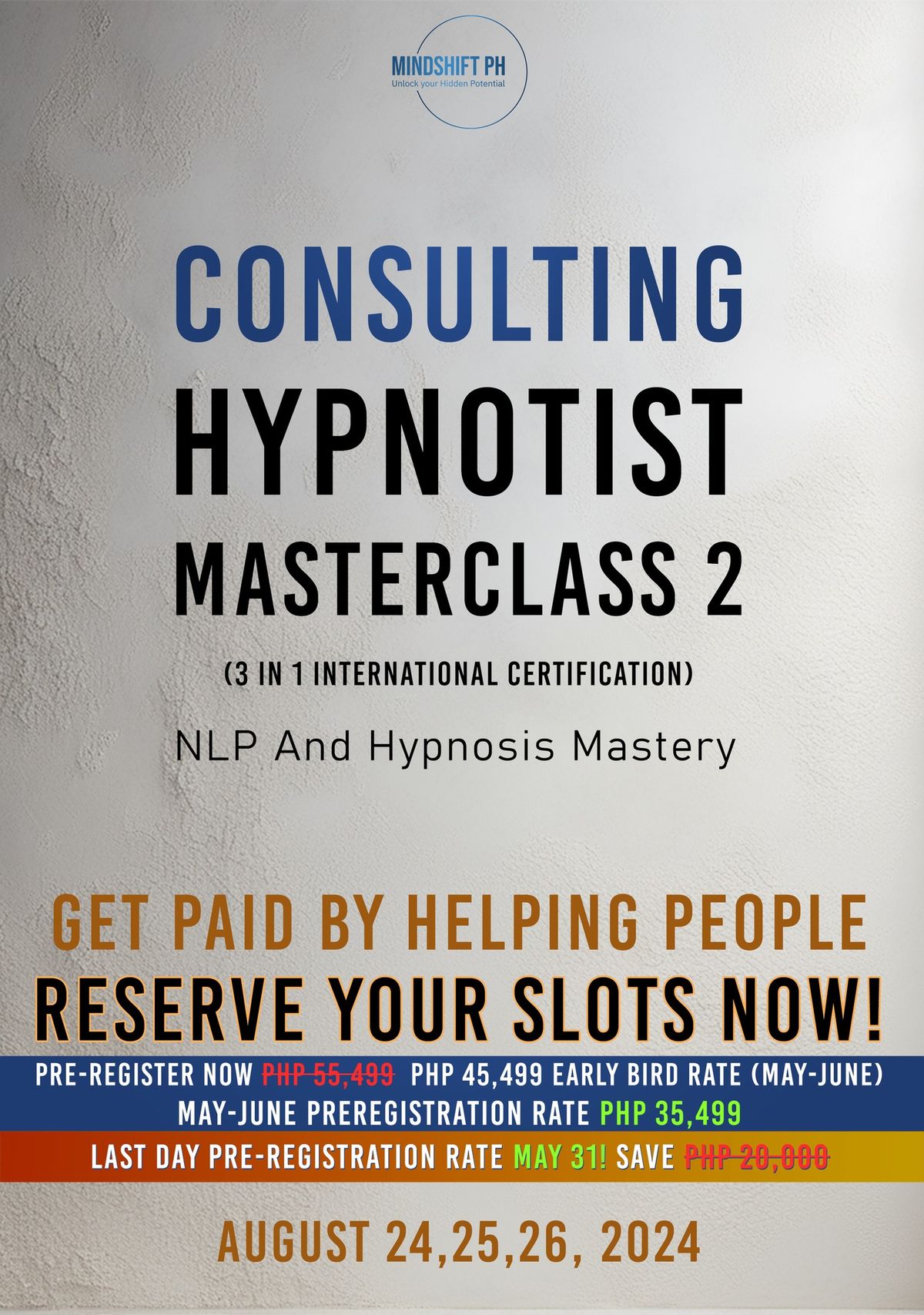 CONSULTING HYPNOTIST MASTERCLASS Batch 2