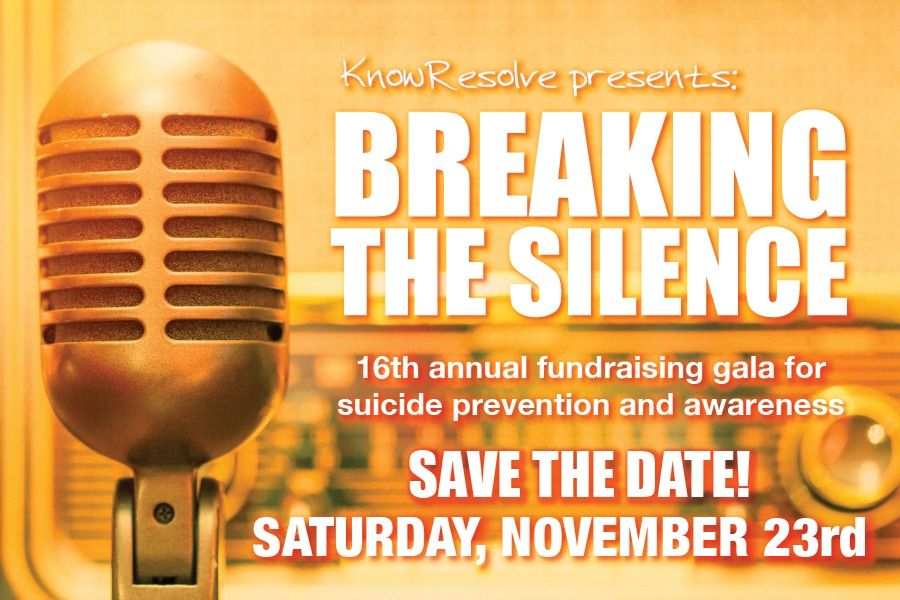 16th Annual Breaking the Silence Fundraising Gala for suicide prevention and mental health awareness