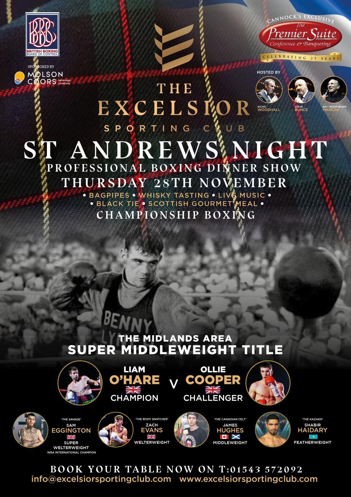 The annual St Andrews Night Boxing Dinner Show 