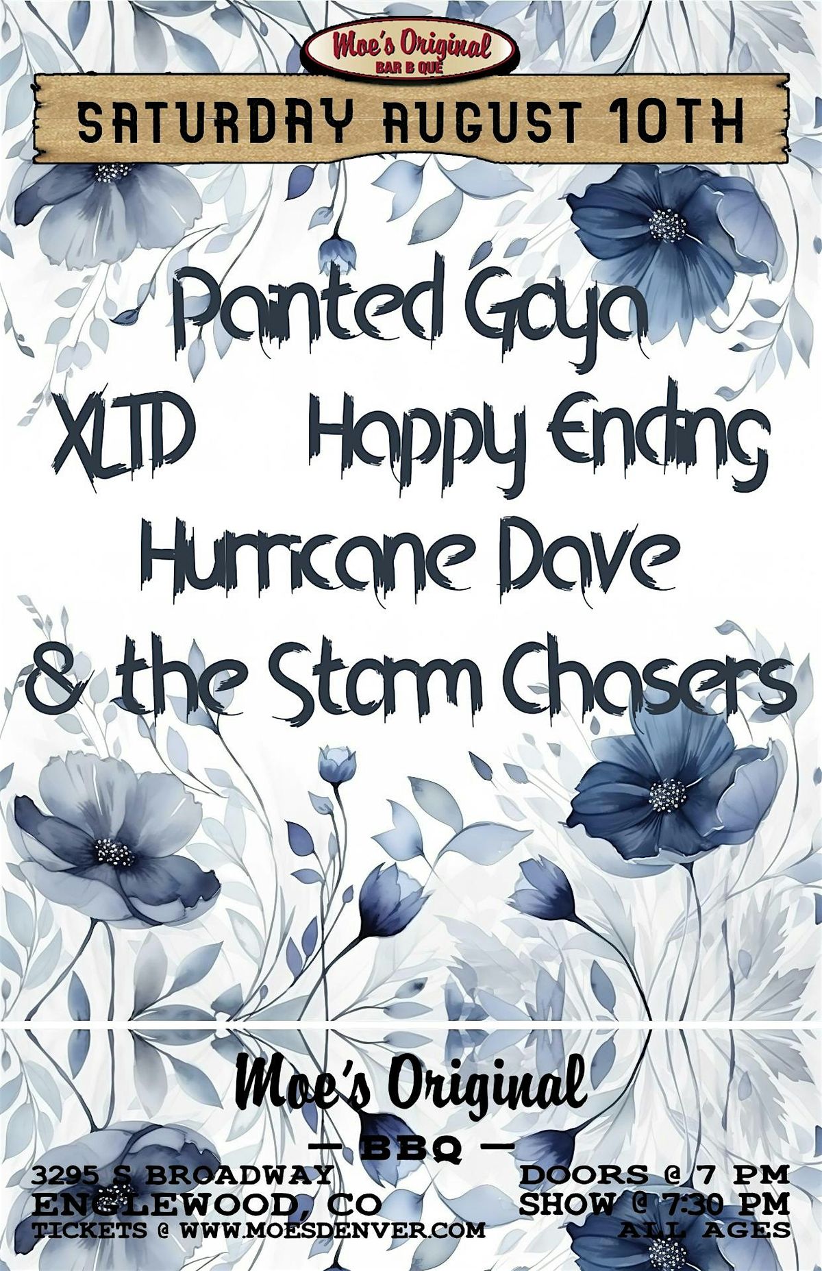 Painted Goya w\/ XLTD + Happy Ending + Hurricane Dave & the Storm Chasers