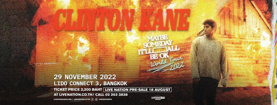 Clinton Kane Maybe Someday It'll All Be OK World Tour 2022