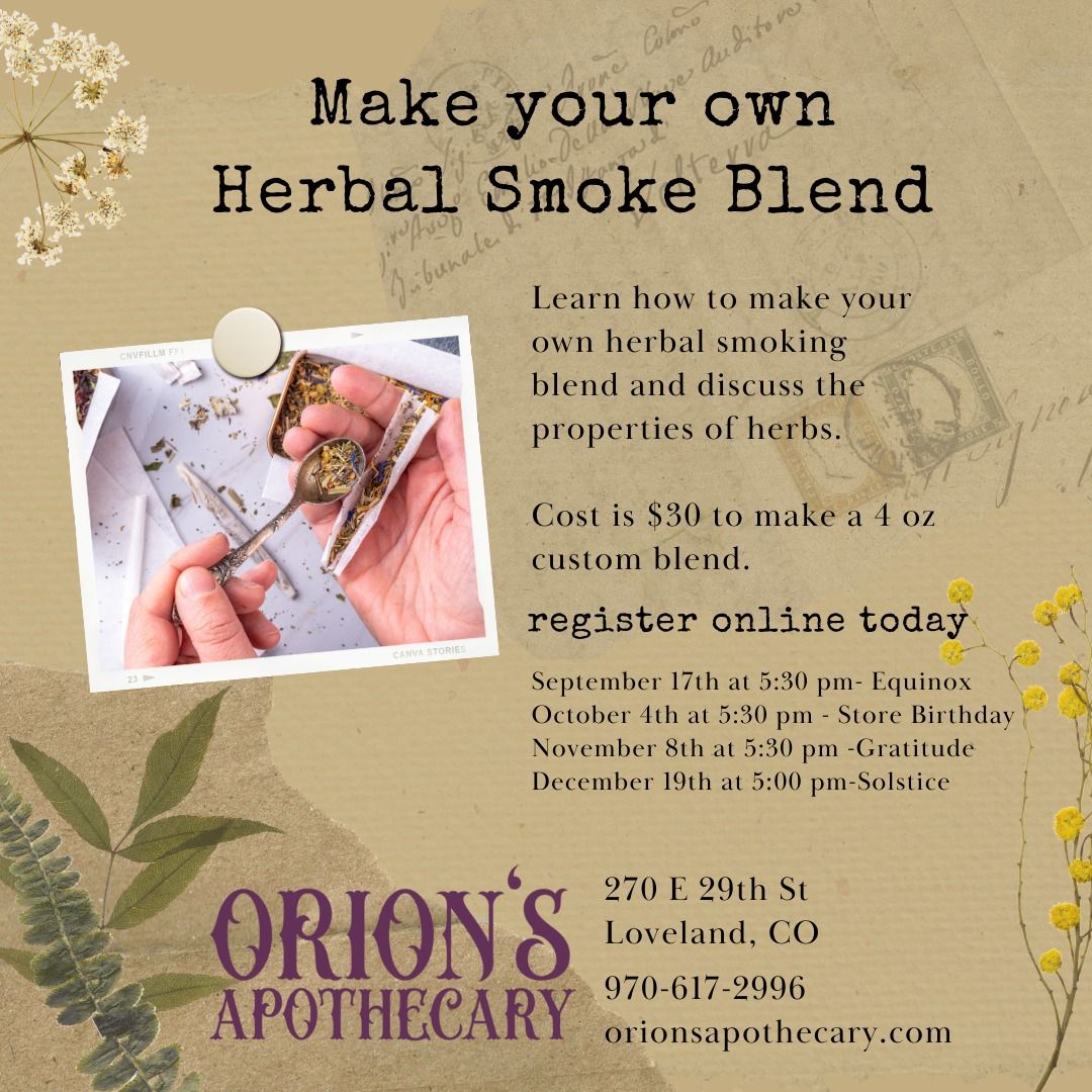 Make Your Own Herbal Smoke Blend - Celebration