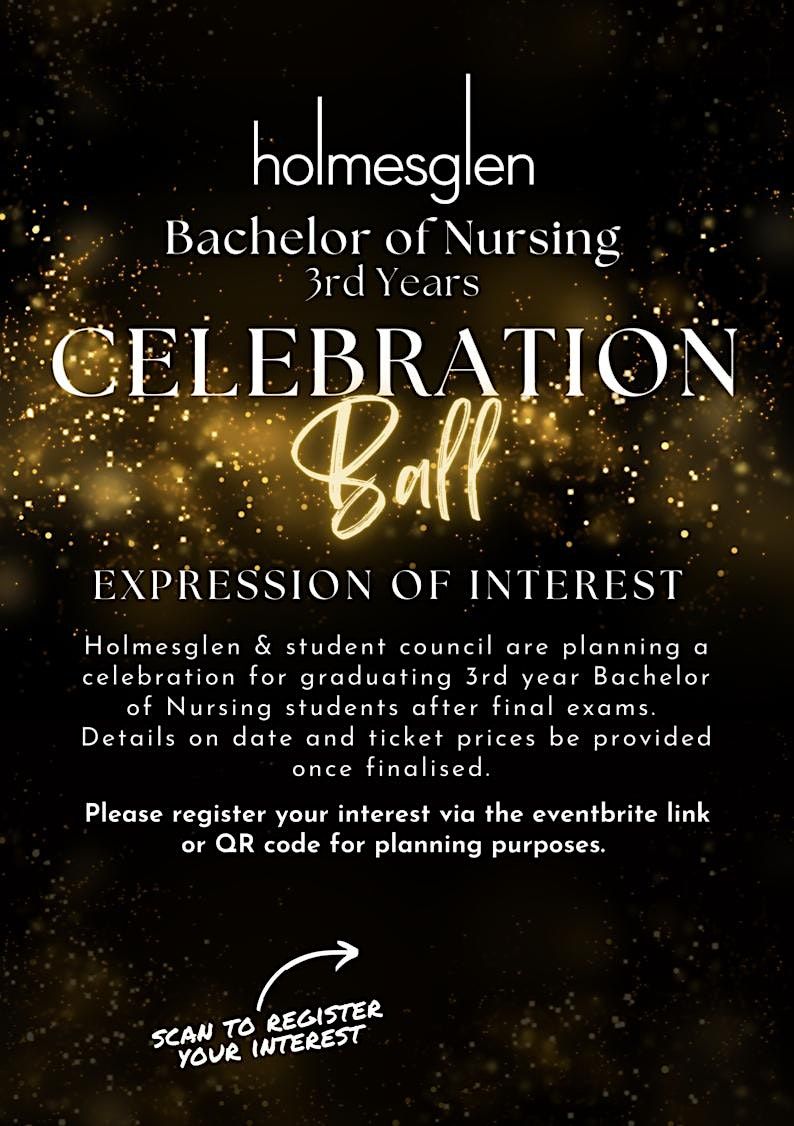 Bachelor of Nursing 3rd Year Celebration Ball: Expression of Interest