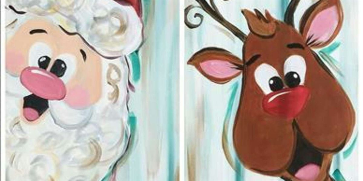 Santa and Rudolf - Paint and Sip by Classpop!\u2122