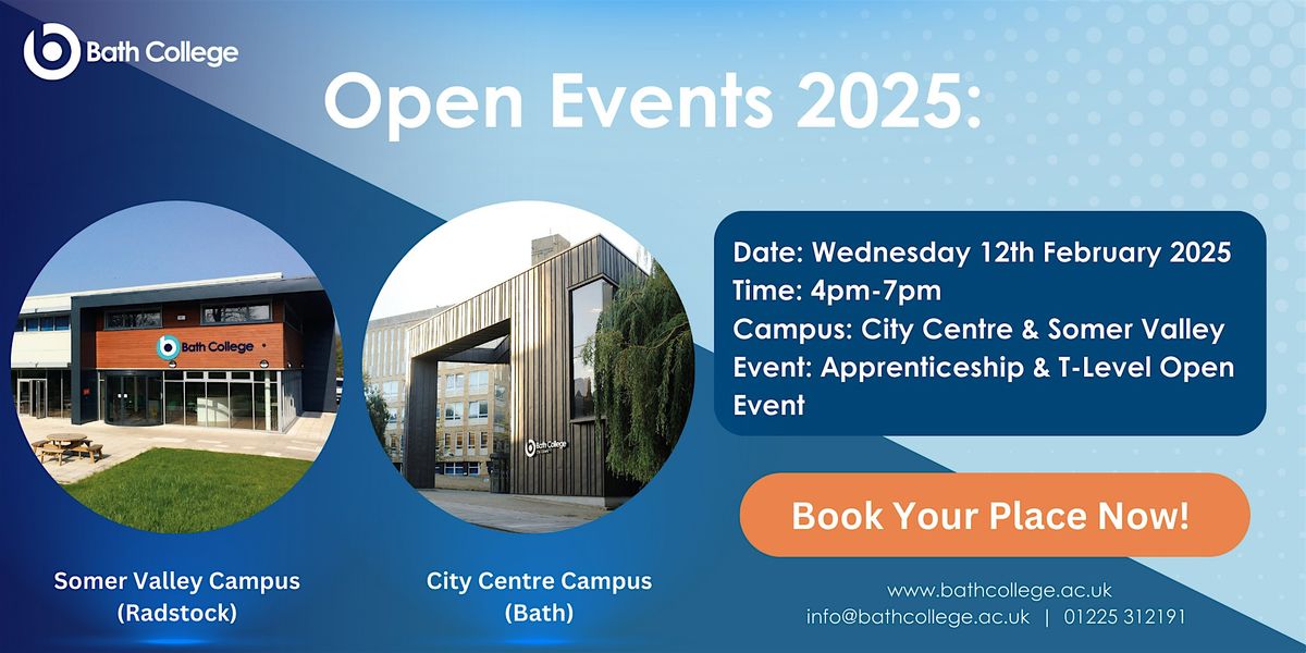 Apprenticeships and T-Level Open Event - Somer Valley Campus