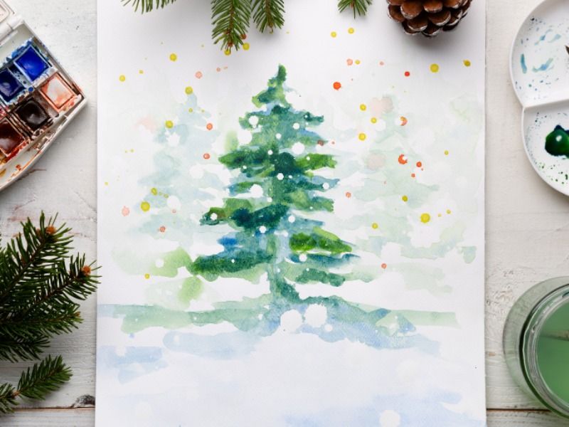 Watercolor Christmas Cards