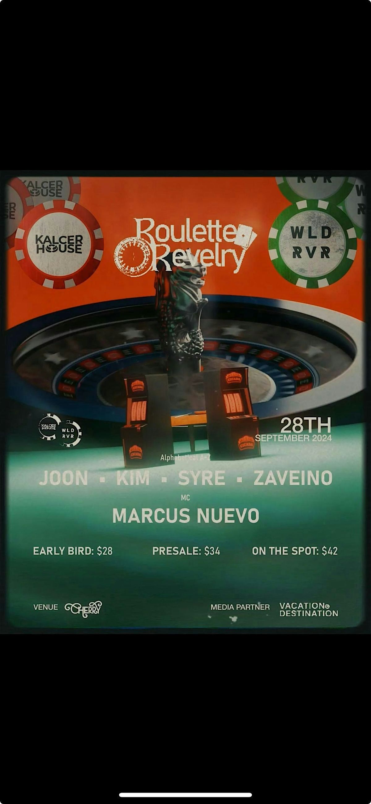 Cherry Discotheque presents Kalcer House: Roulette Revelry Presale 28\/9