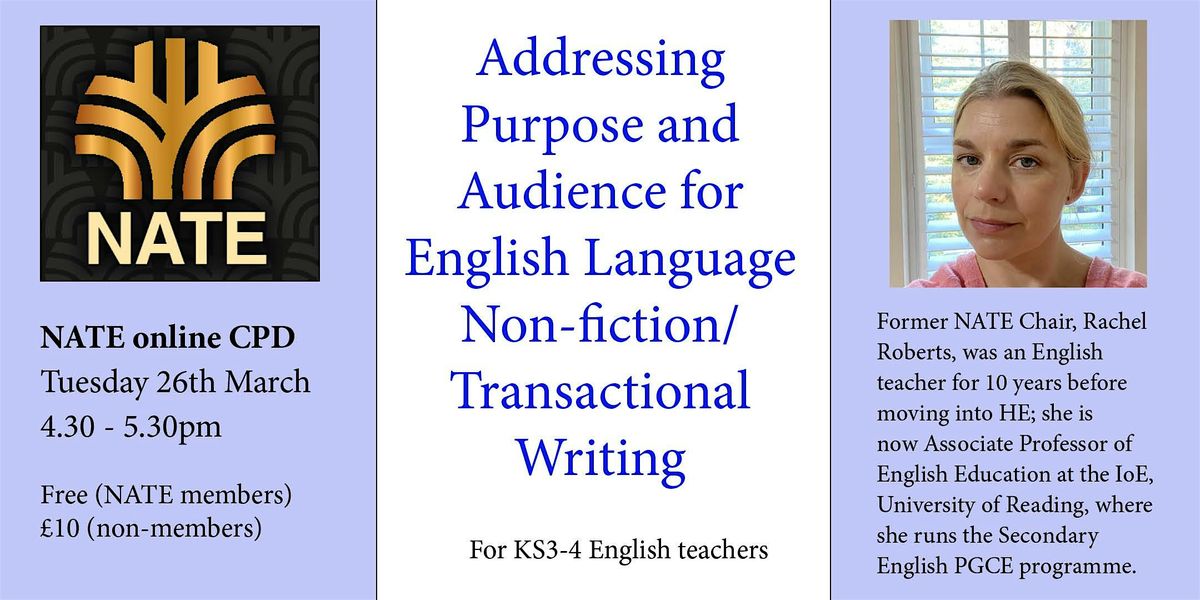 Addressing Purpose and Audience for English Language Non-fiction Writing