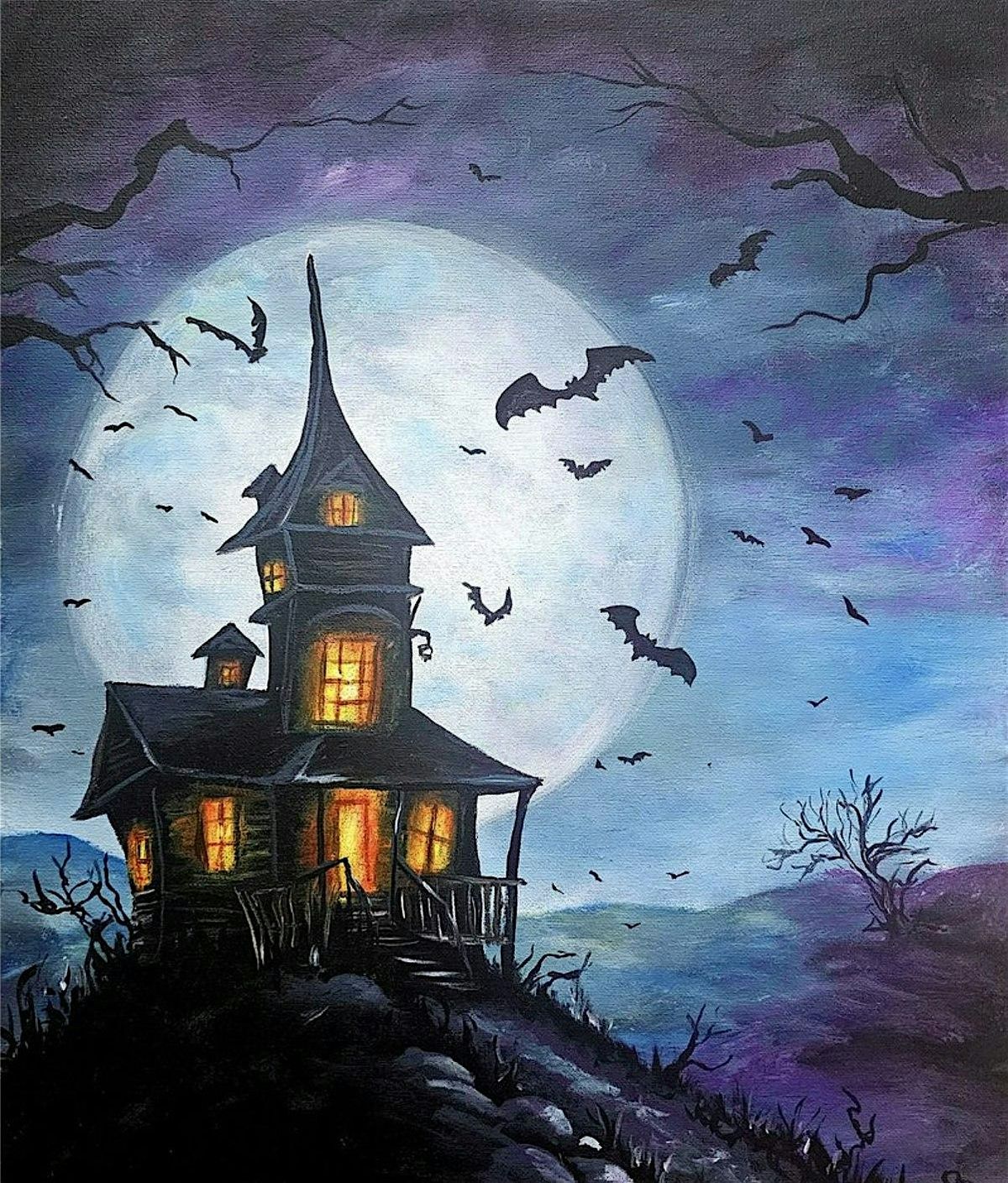 Halloween Sip & Paint Workshop - Haunted House