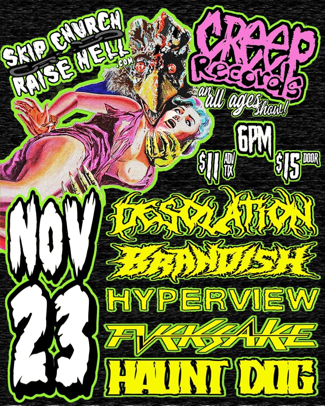 SCXRH: HAUNT DOG, FUCKSAKE, HYPERVIEW, BRANDISH, & DESOLATION