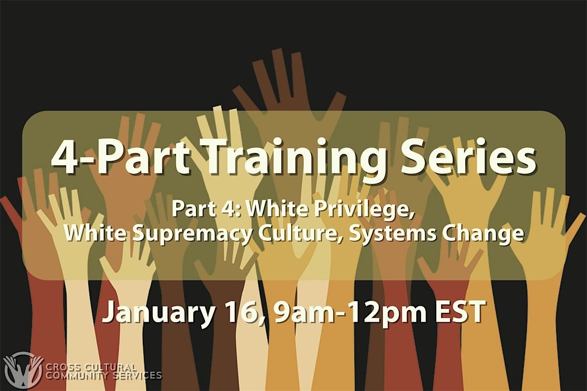 Part 4\/4 Training Series: White Privilege\/Supremacy, Systems Change