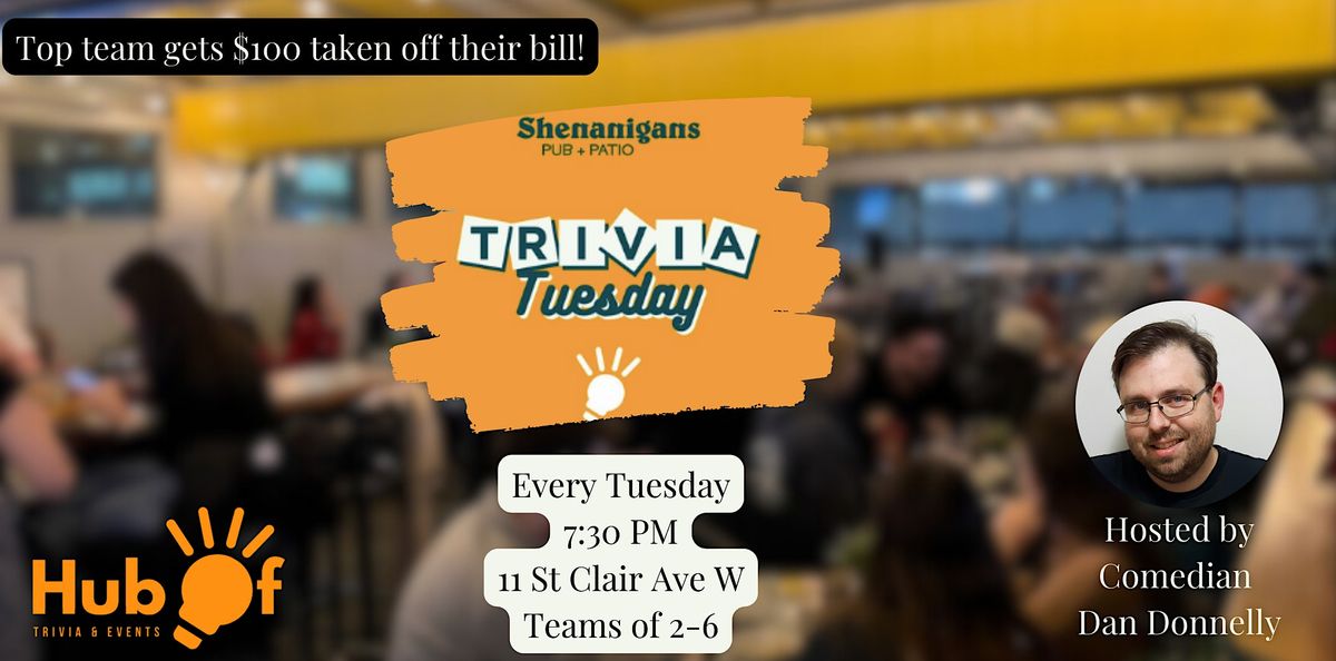 Trivia Tuesday @ Shenanigans (Toronto)