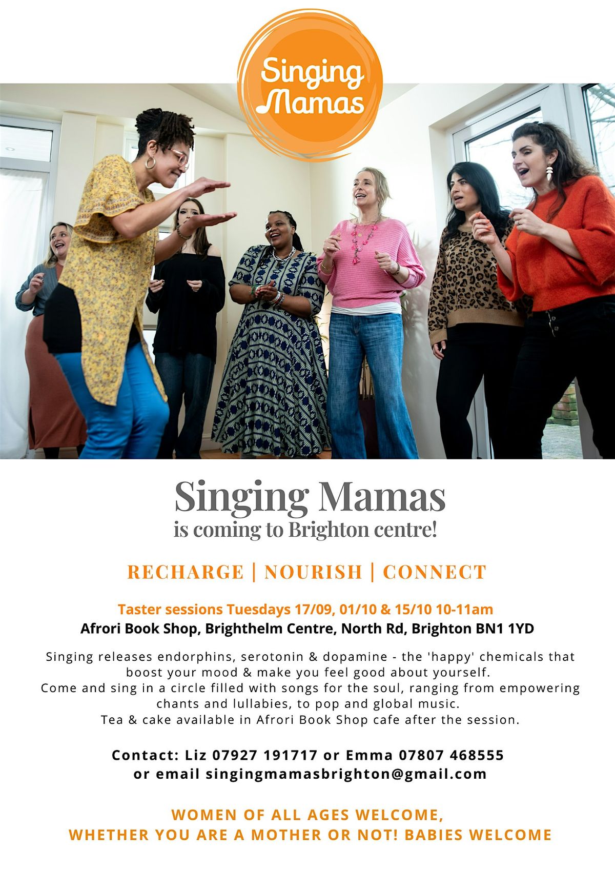 SINGING MAMAS BRIGHTON - Weekly Sessions Autumn Term